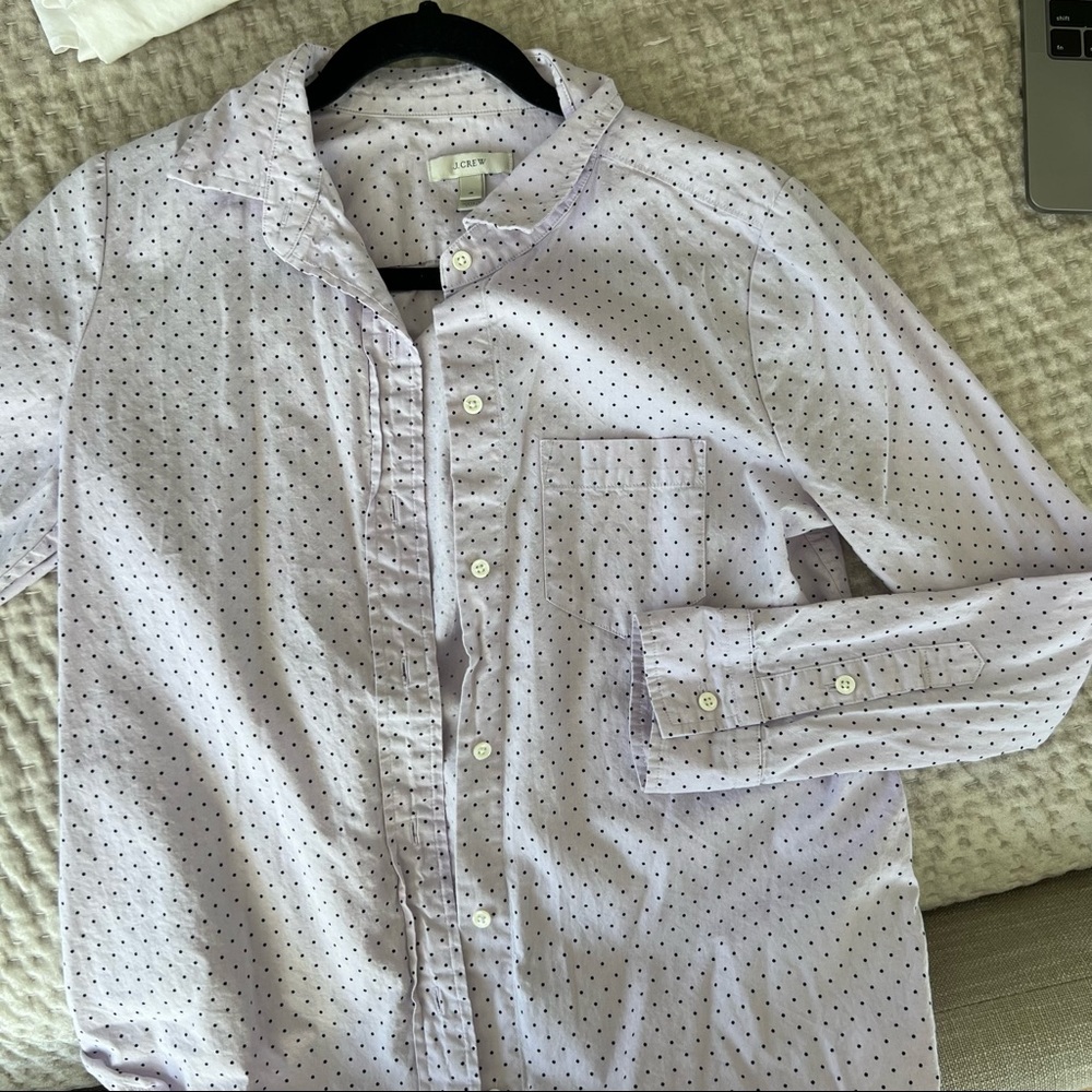 Light purple button down